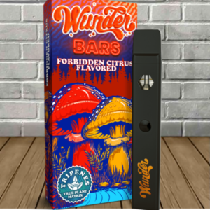 wunder bars amanita muscaria disposable vape 2.2g forbidden citrus flavor