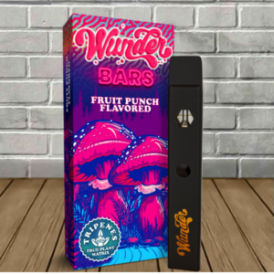 wunder bars amanita muscaria disposable vape 2.2g fruit punch flavor