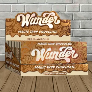 wunder magic tryp mushroom chocolate bars chocotryp crunch 10ct bar bulk case