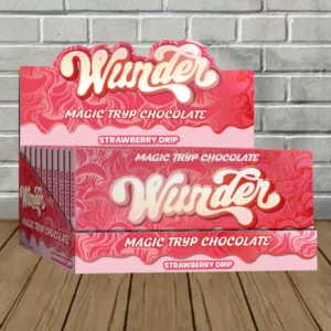 wunder magic tryp mushroom chocolate bars strawberry drip 10ct bar bulk case