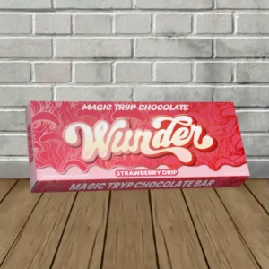wunder magic tryp mushroom chocolate bars strawberry drip single bar